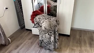 Wide hips and alert halfway point in a mature MILF&period; anal making love in big ass